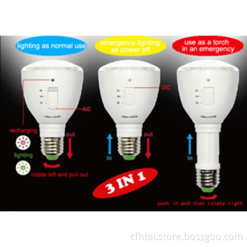 Dimmable LED Emergency Bulb with Remote Control